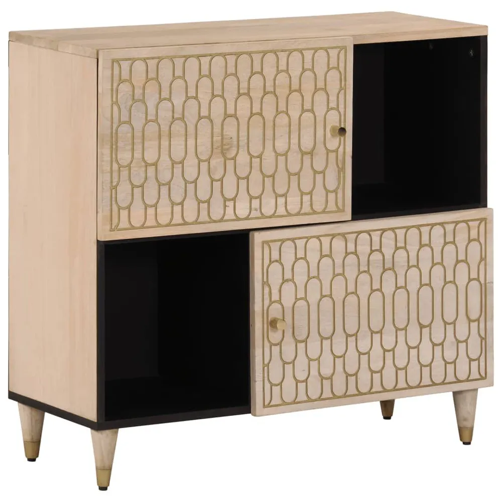 Credenza 80x33x75 cm Legno Massello di Mango Made Italy