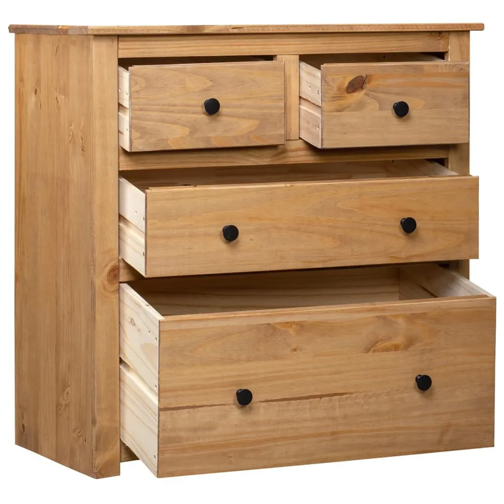 Credenza 80x40x83 cm Legno Massello di Pino Panama Range
