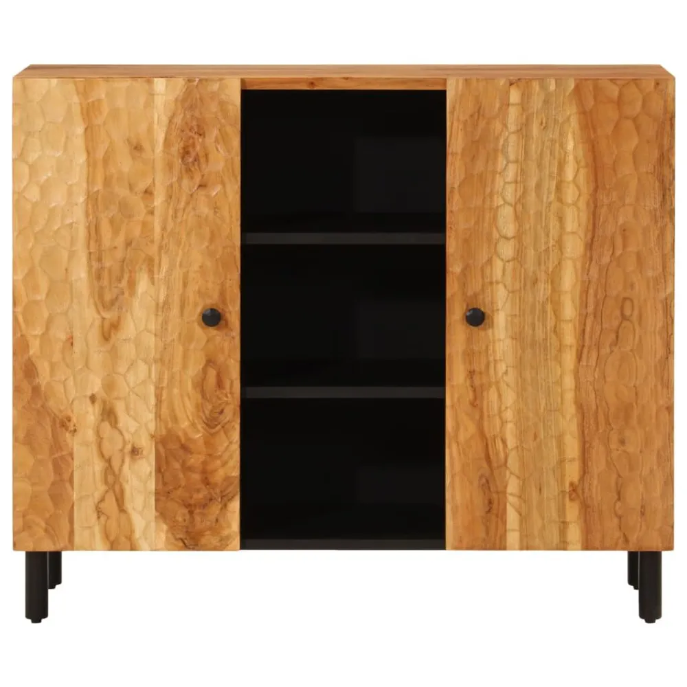 Credenza 90x33x75 cm Legno Massello di Acacia