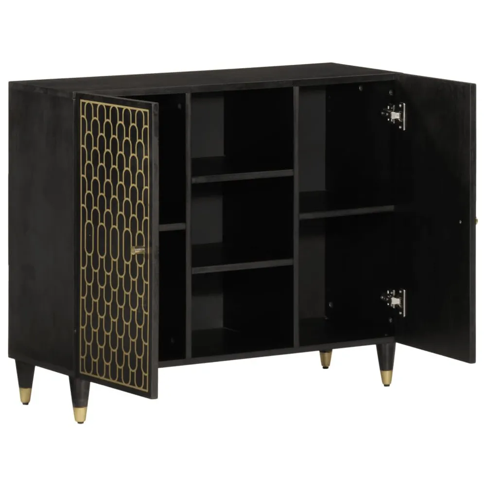 Credenza 90x33x75 cm Legno Massello di Mango Facile Montaggio