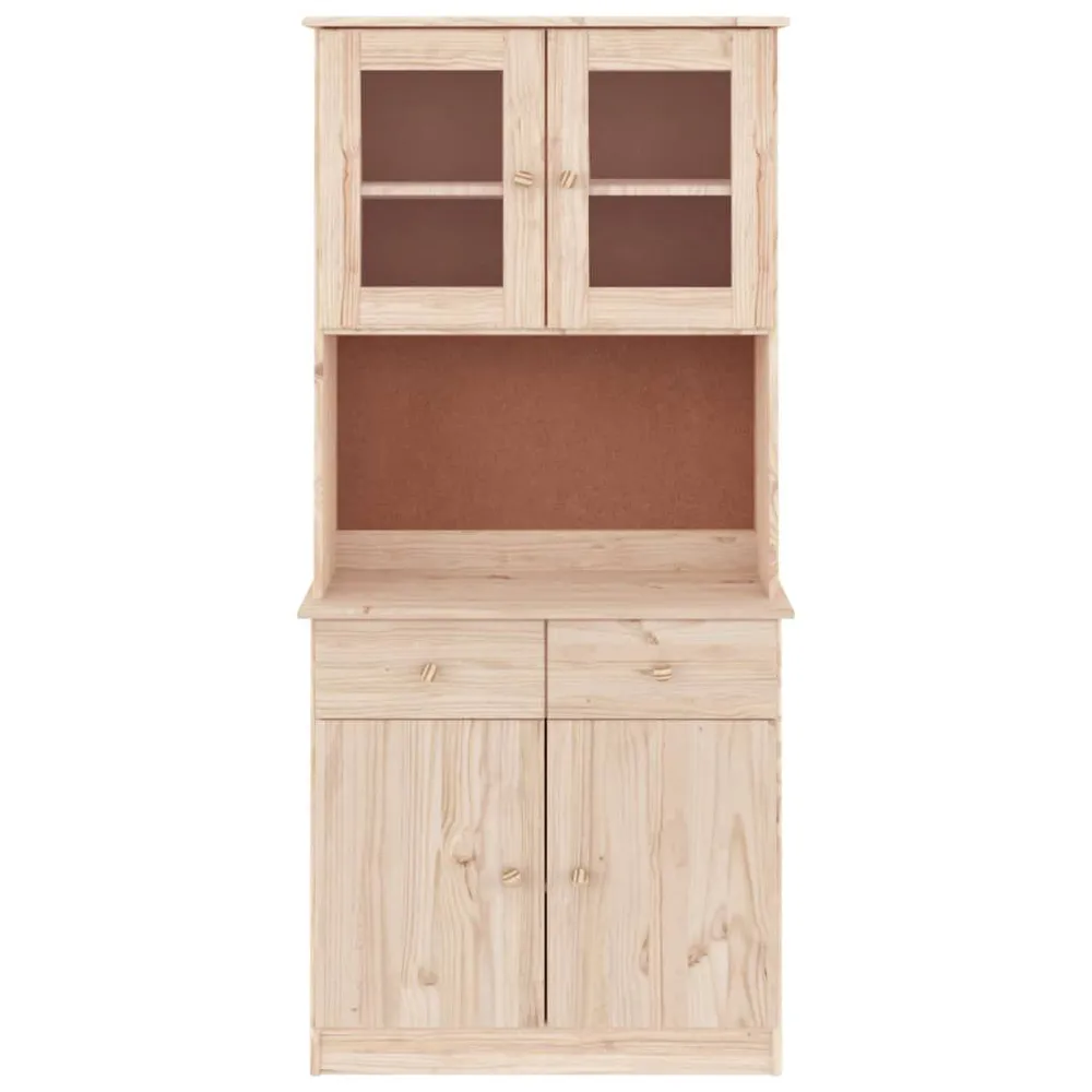 Credenza ALTA 77x35x165 cm Legno Massello di Pino