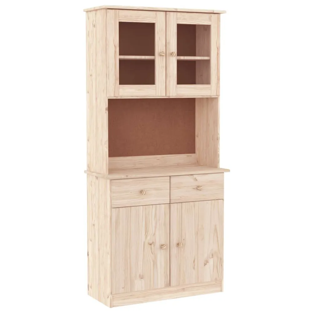 Credenza ALTA 77x35x165 cm Legno Massello di Pino