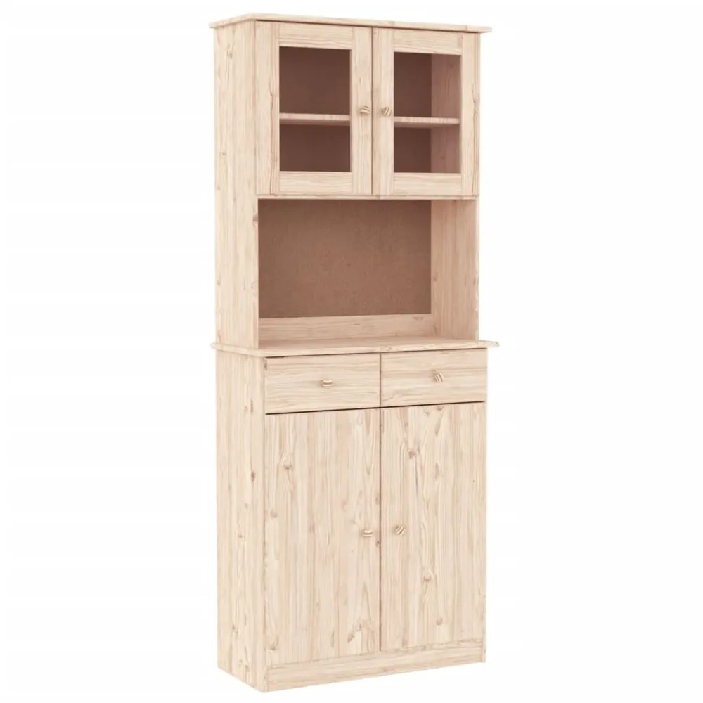 Credenza ALTA 77x35x188 cm Legno Massello di Pino
