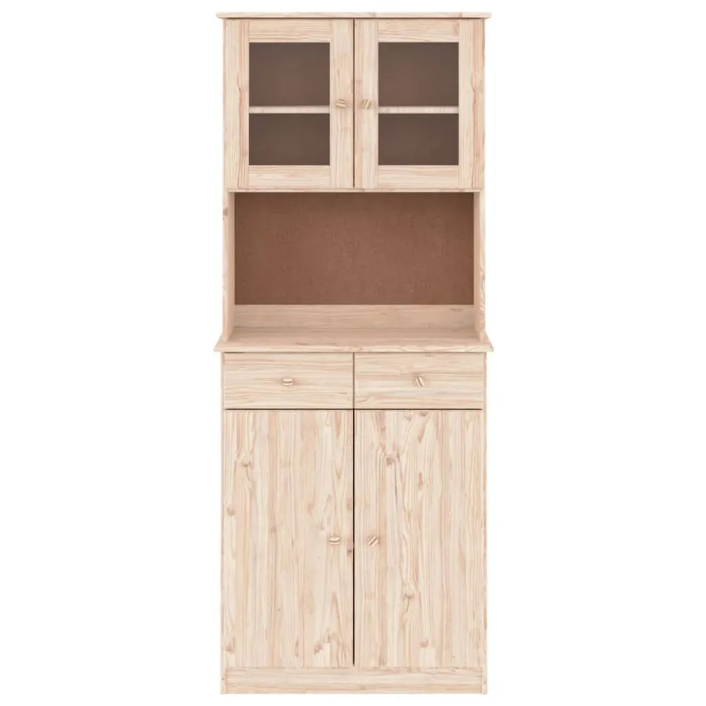Credenza ALTA 77x35x188 cm Legno Massello di Pino