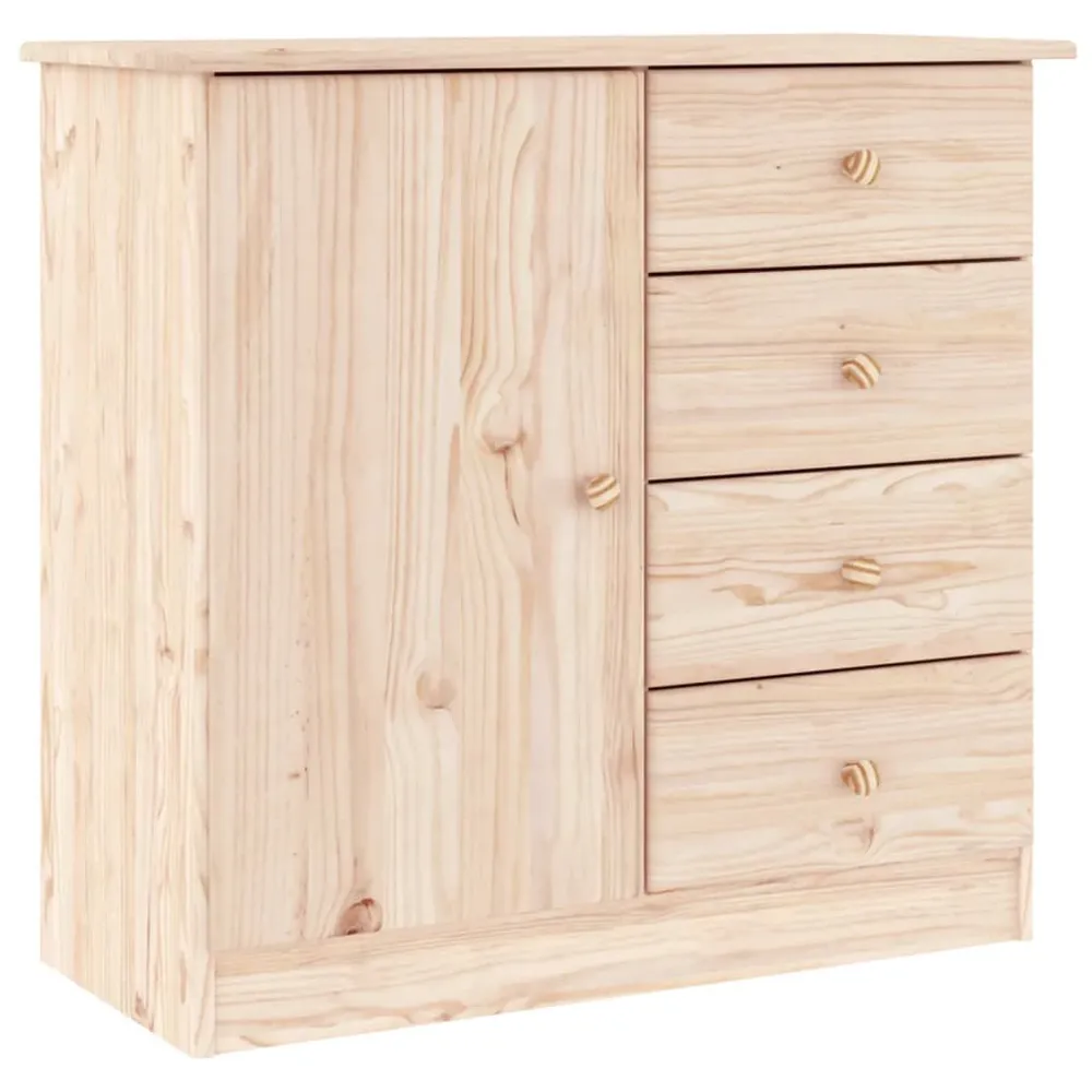 Credenza ALTA 77x35x73 cm Legno Massello di Pino