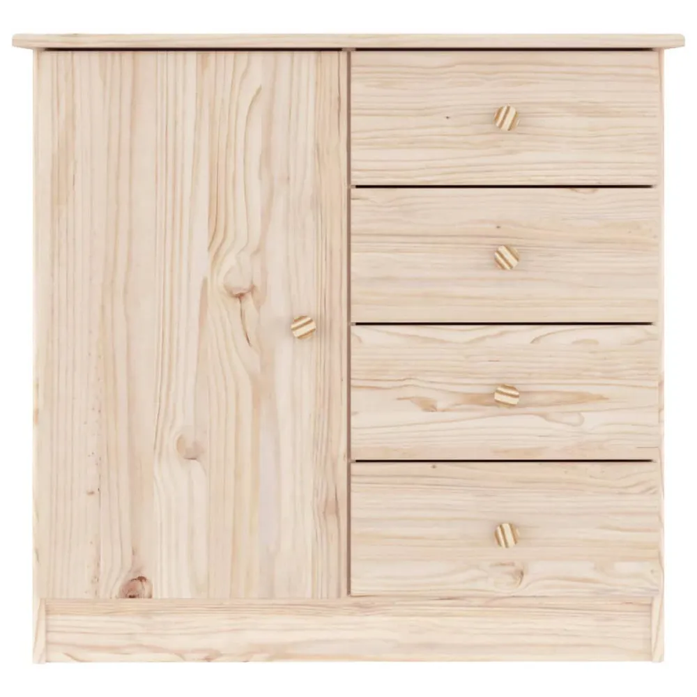 Credenza ALTA 77x35x73 cm Legno Massello di Pino