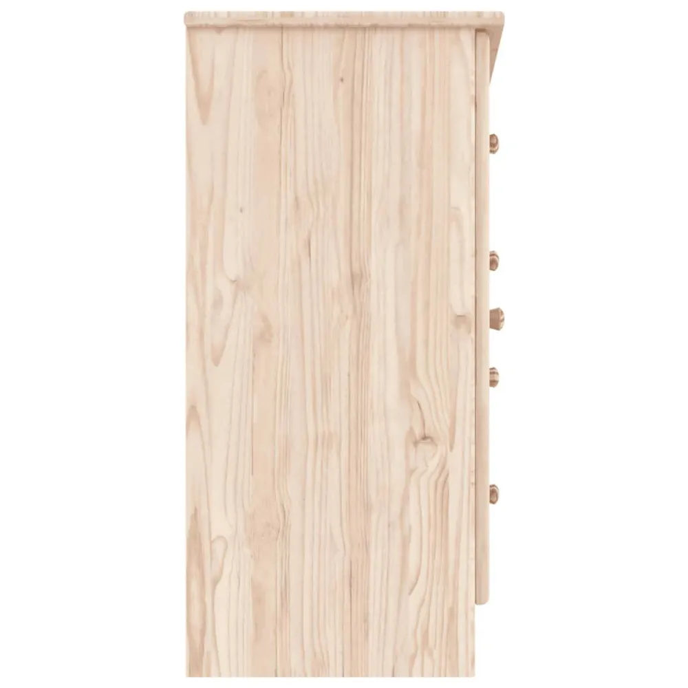 Credenza ALTA 77x35x73 cm Legno Massello di Pino