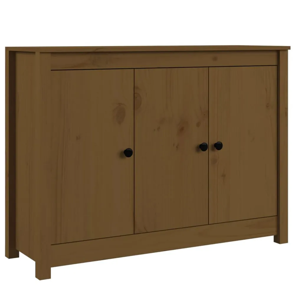 Credenza ambra 100x35x74 cm Legno Massello di Pino