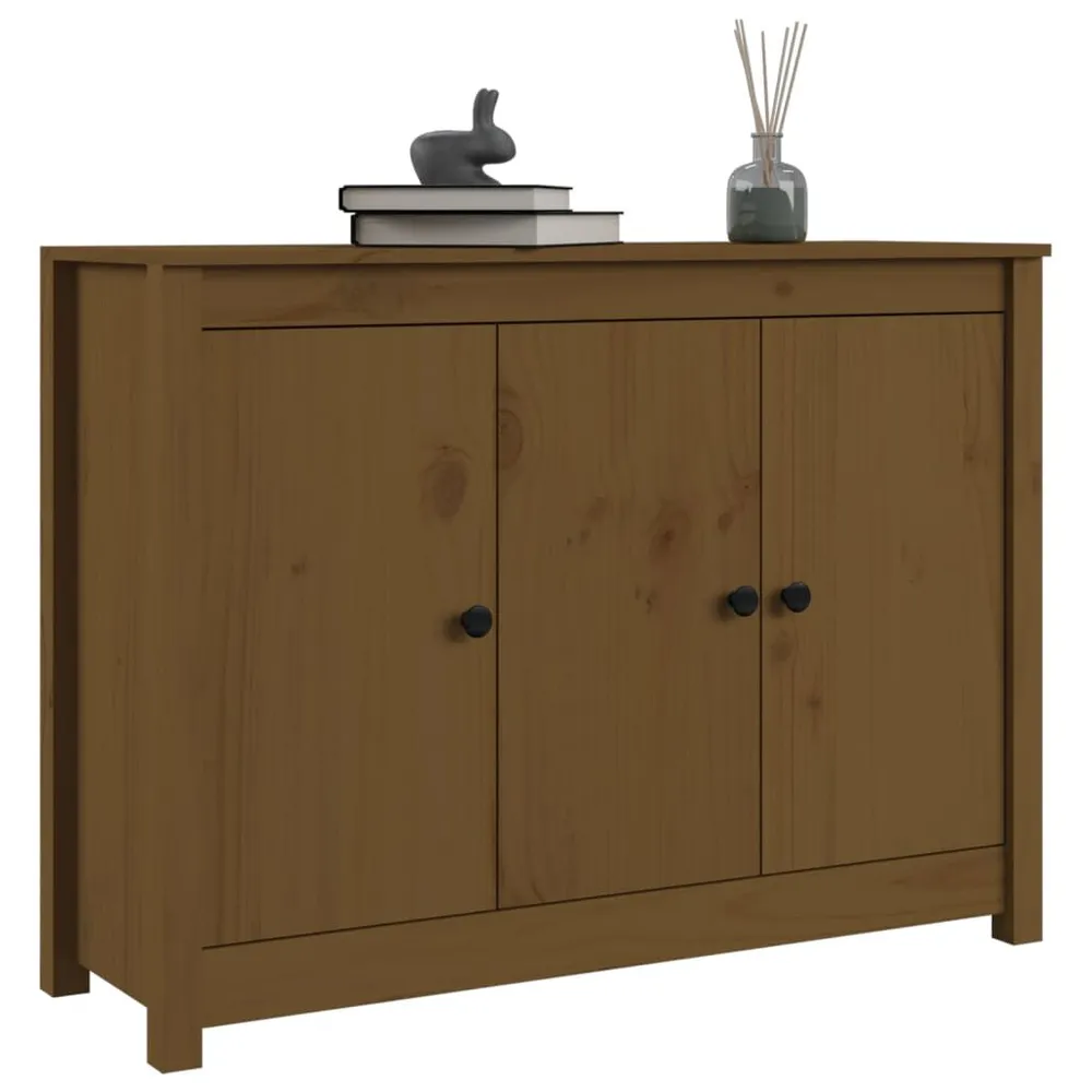 Credenza ambra 100x35x74 cm Legno Massello di Pino