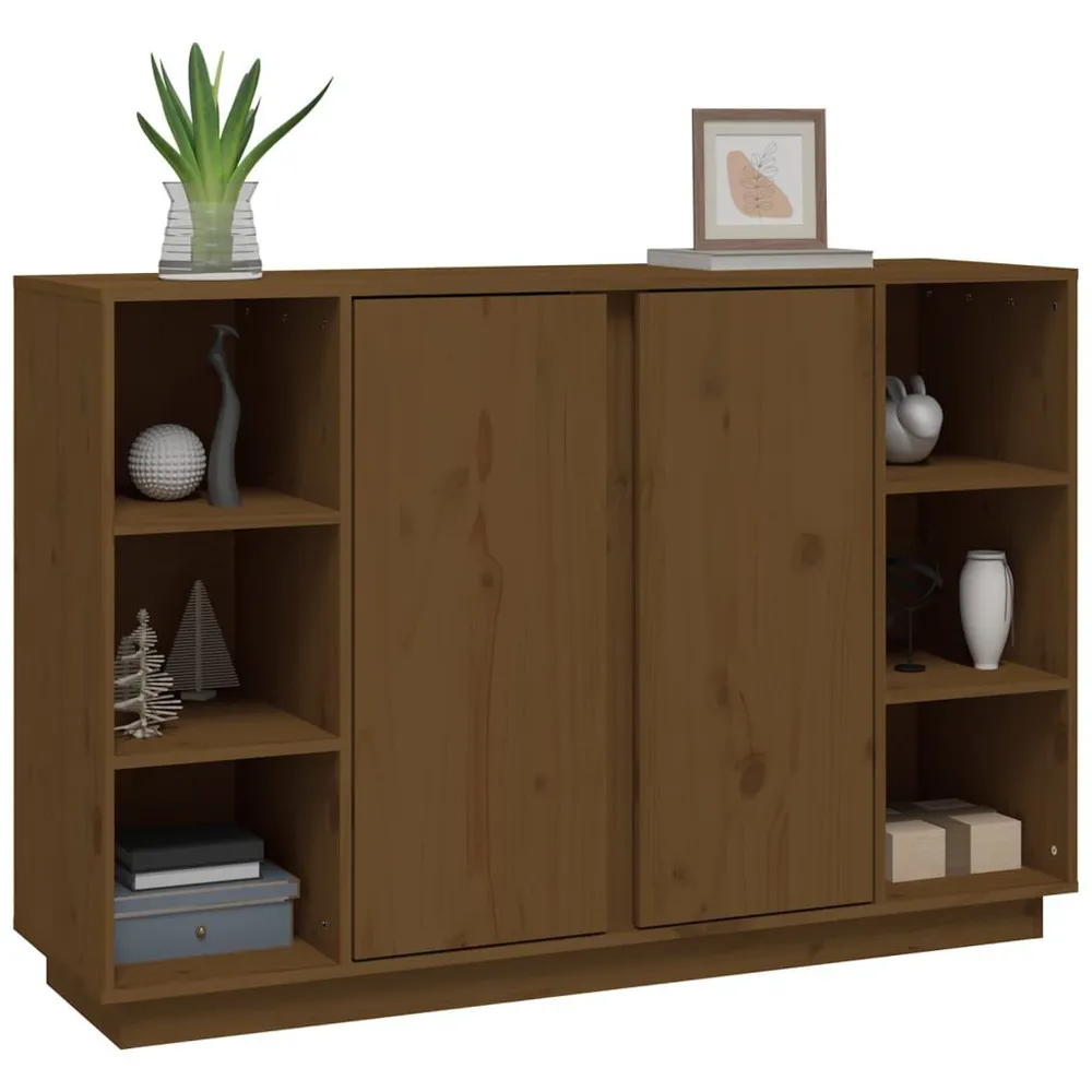 Credenza ambra 120x35x80 cm Legno Massello di Pino