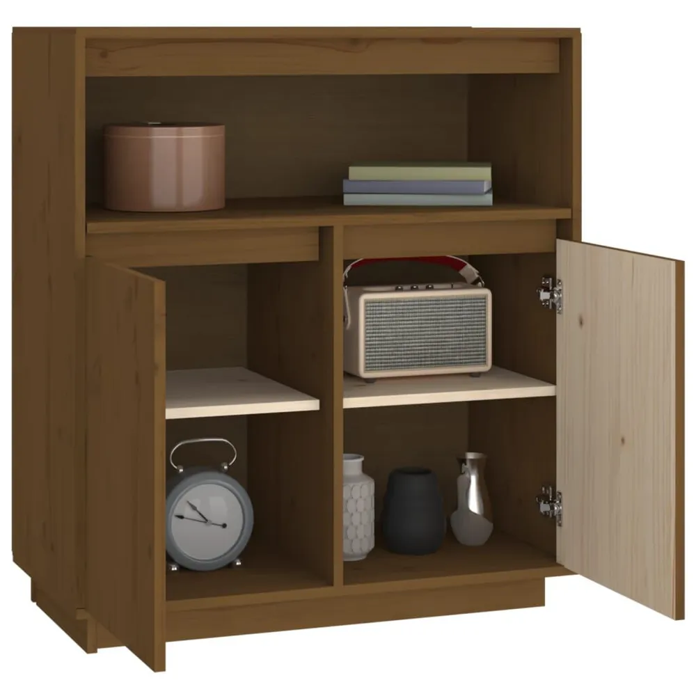 Credenza ambra 70x34x80 cm Legno Massello di Pino
