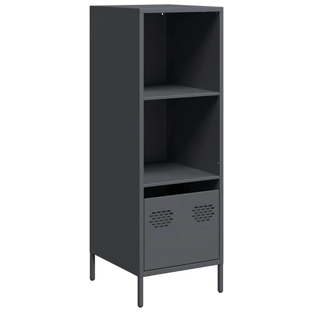 Credenza Antracite 35x39x103,5 cm Acciaio Stile Rustico