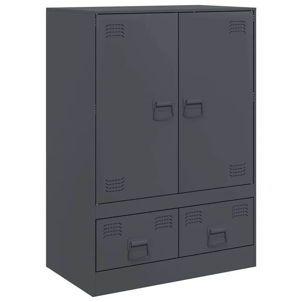 Credenza Antracite 67x39x95 cm Acciaio | Resistente all'Umidità e ai Graffi