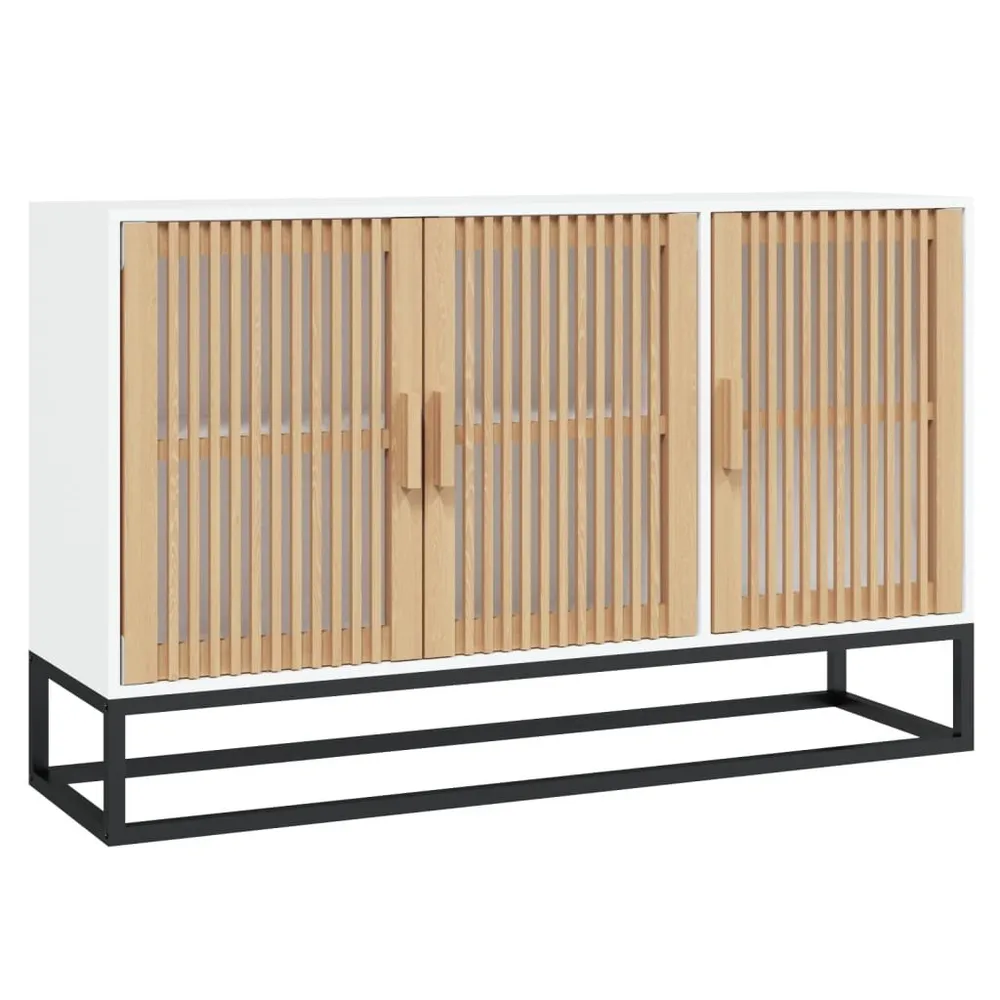 Credenza Bianca 105x30x65 cm Legno Multistrato