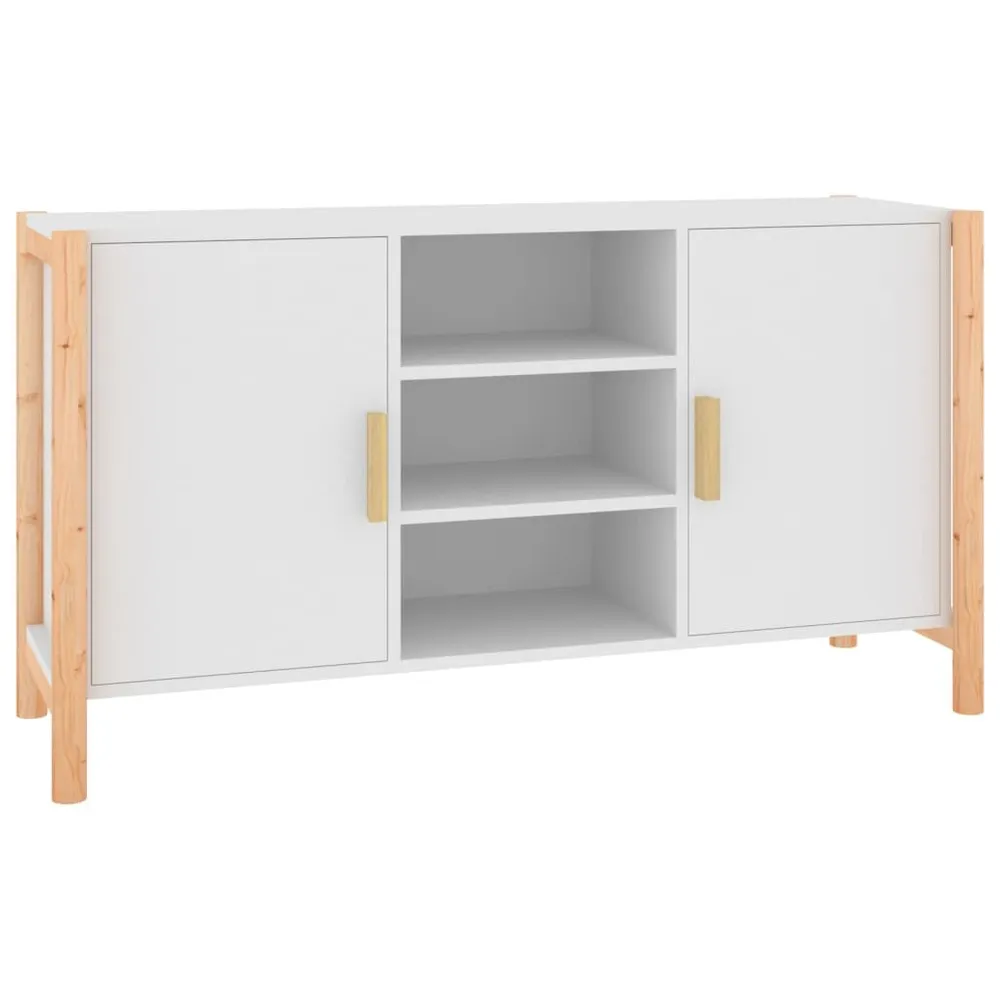 Credenza Bianca 107x38x60 cm Legno Multistrato