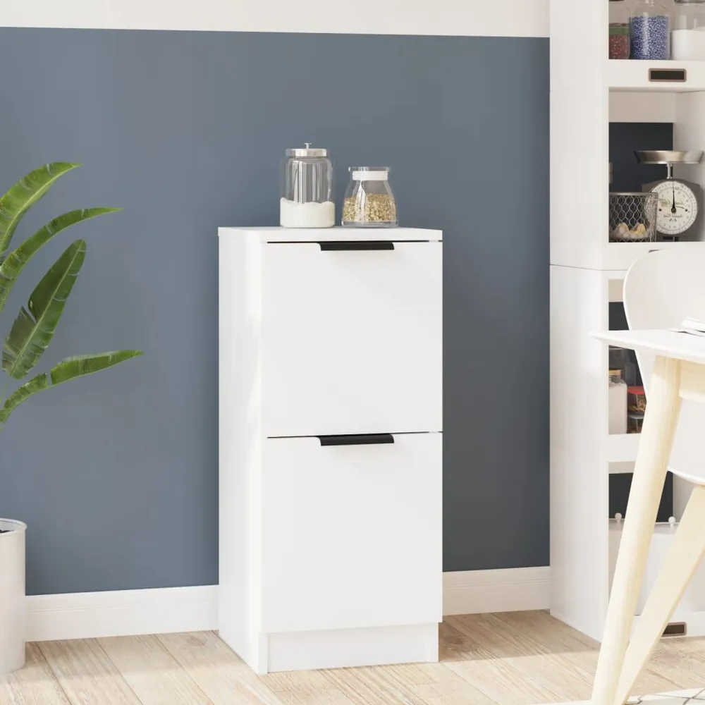 Credenza Bianca 30x30x70 cm Legno Multistrato