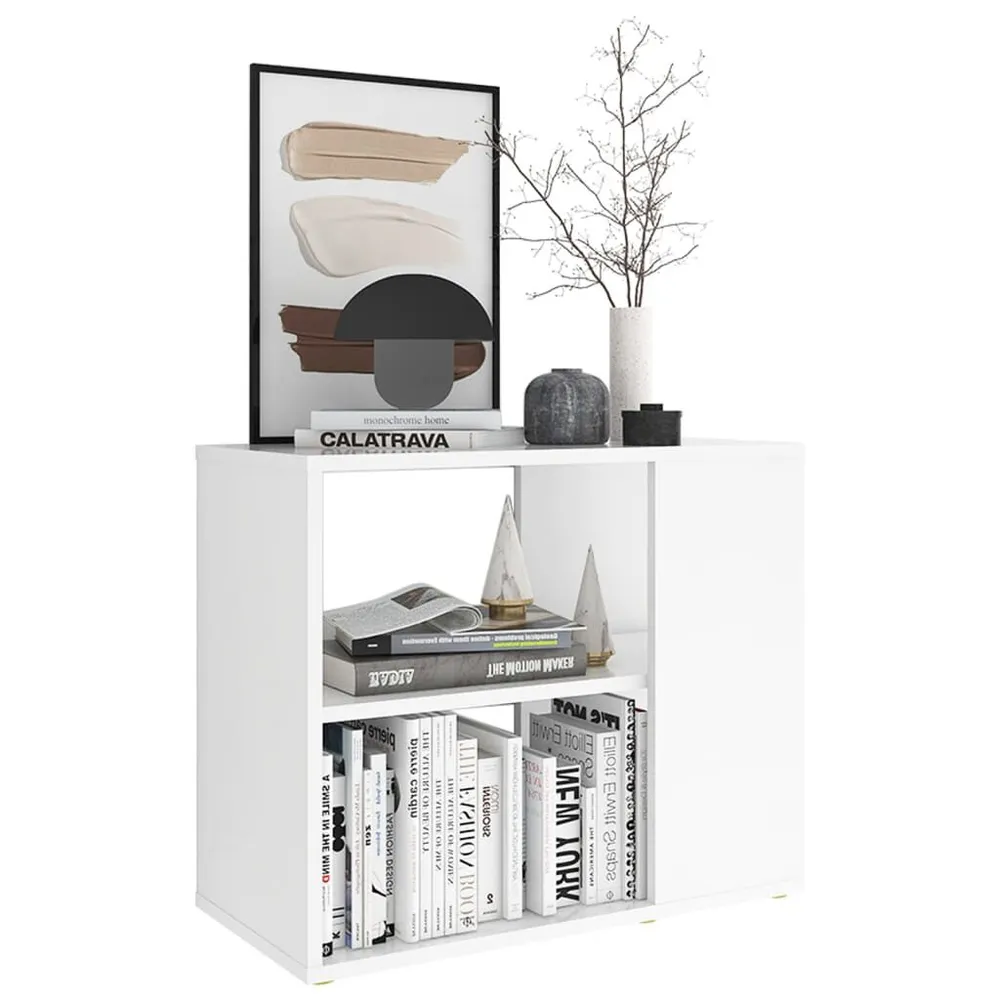 Credenza Bianca 60x30x50 cm Legno Multistrato