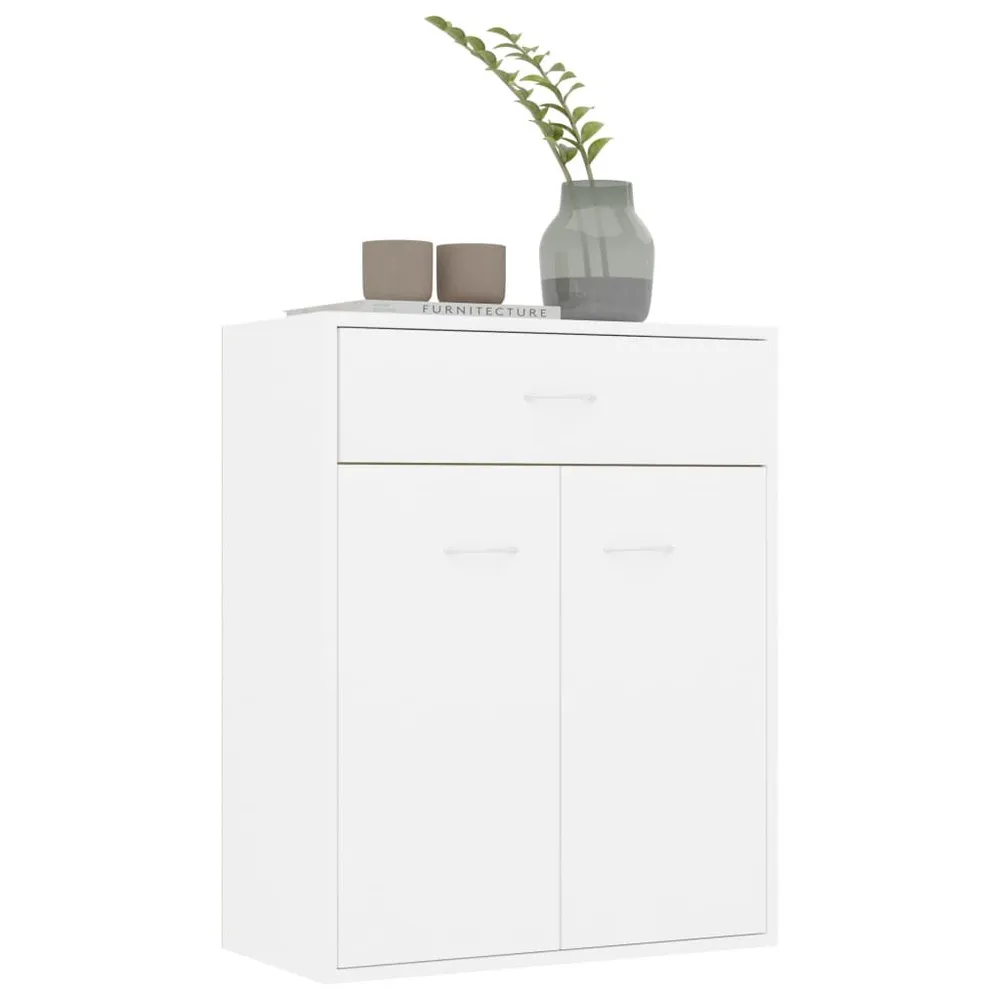 Credenza Bianca 60x30x75 cm Legno Multistrato