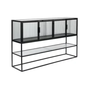 Credenza Boli ferro nero DutchBone - 150cm Noce Naturale
