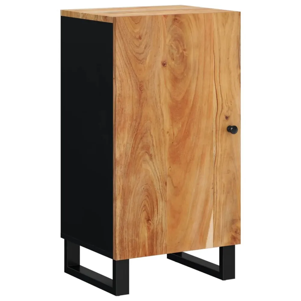 Credenza con Anta 40x31x75 cm Legno Massello di Acacia