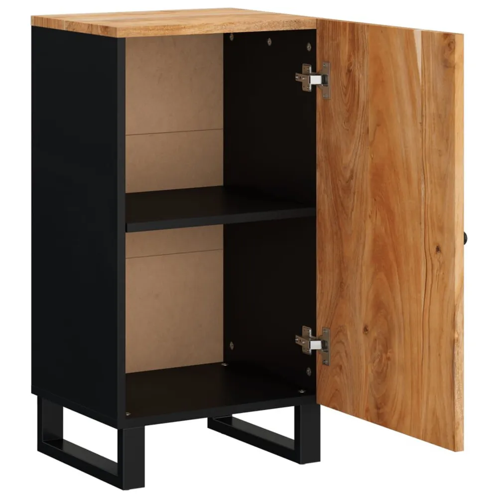 Credenza con Anta 40x31x75 cm Legno Massello di Acacia