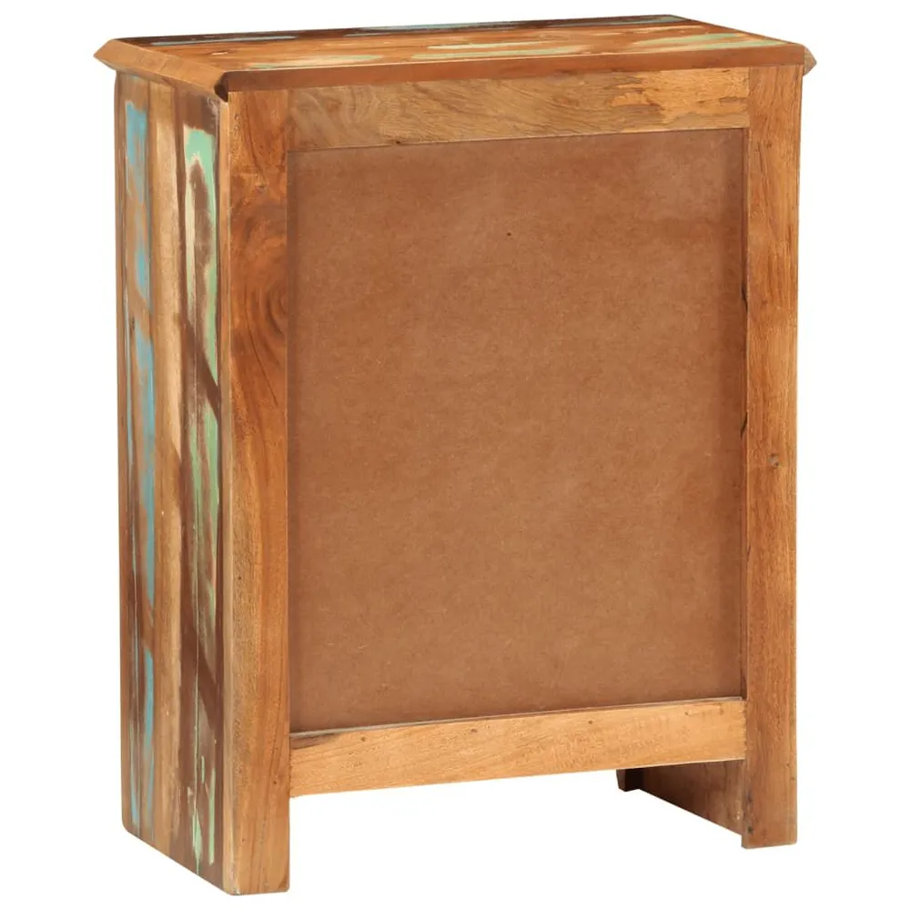 Credenza con 2 Ante 55x30x70 cm Legno Massello di Recupero