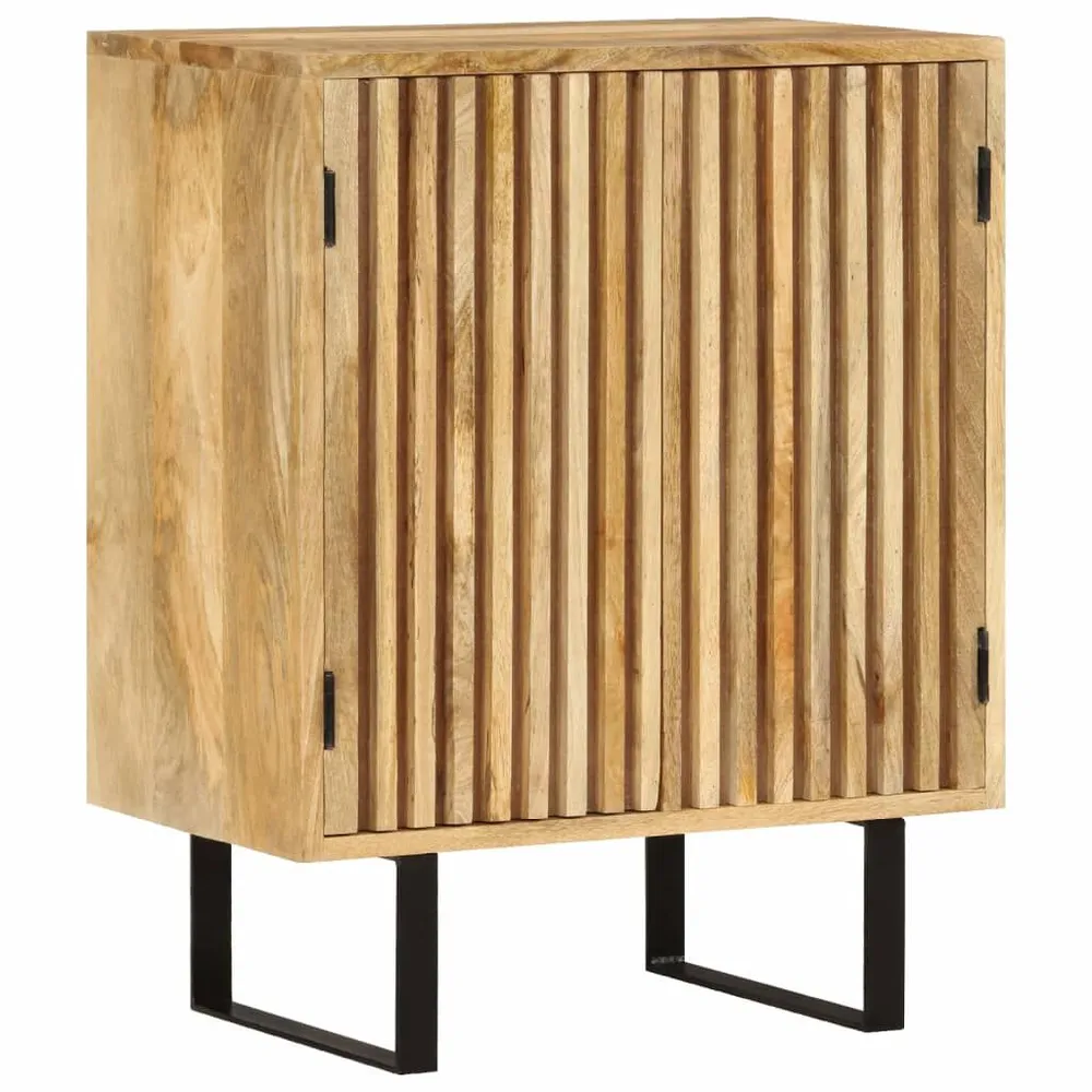 Credenza con 2 Ante 55x35x70 cm Legno Massello di Mango