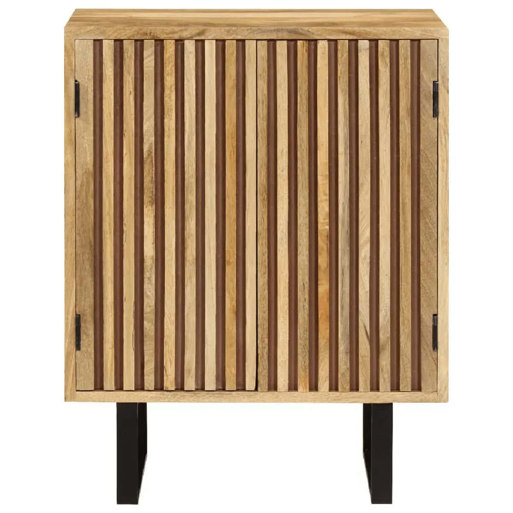 Credenza con 2 Ante 55x35x70 cm Legno Massello di Mango