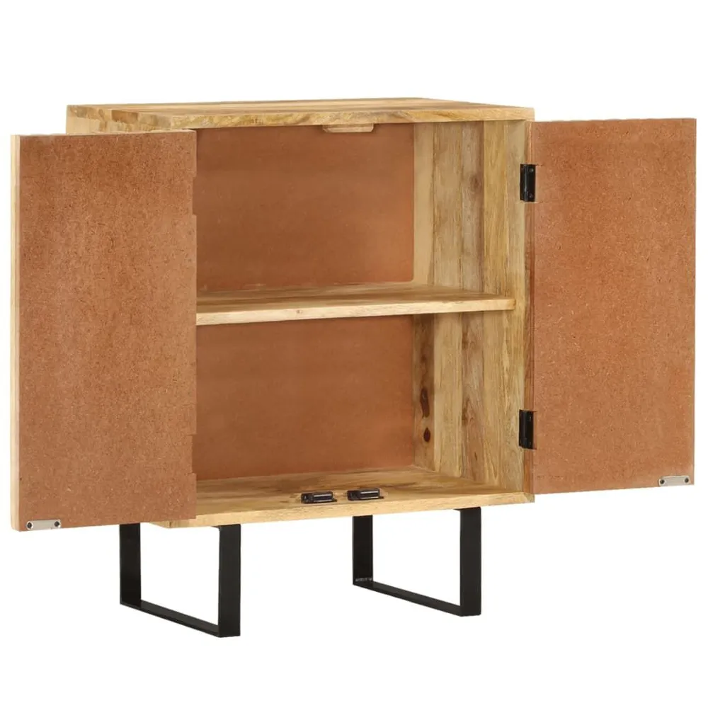 Credenza con 2 Ante 55x35x70 cm Legno Massello di Mango
