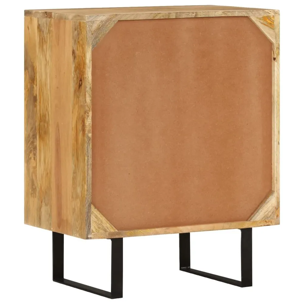 Credenza con 2 Ante 55x35x70 cm Legno Massello di Mango