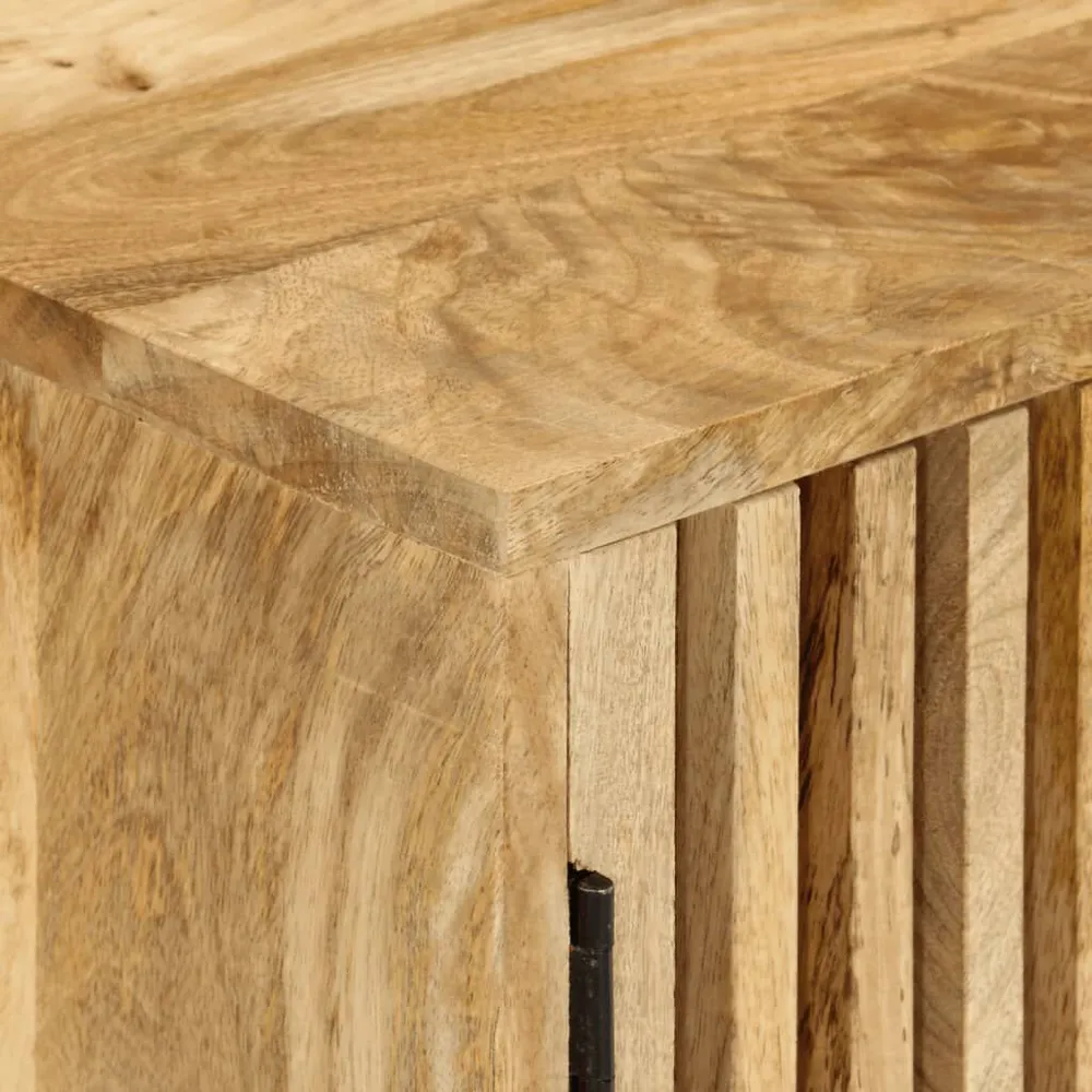 Credenza con 2 Ante 55x35x70 cm Legno Massello di Mango