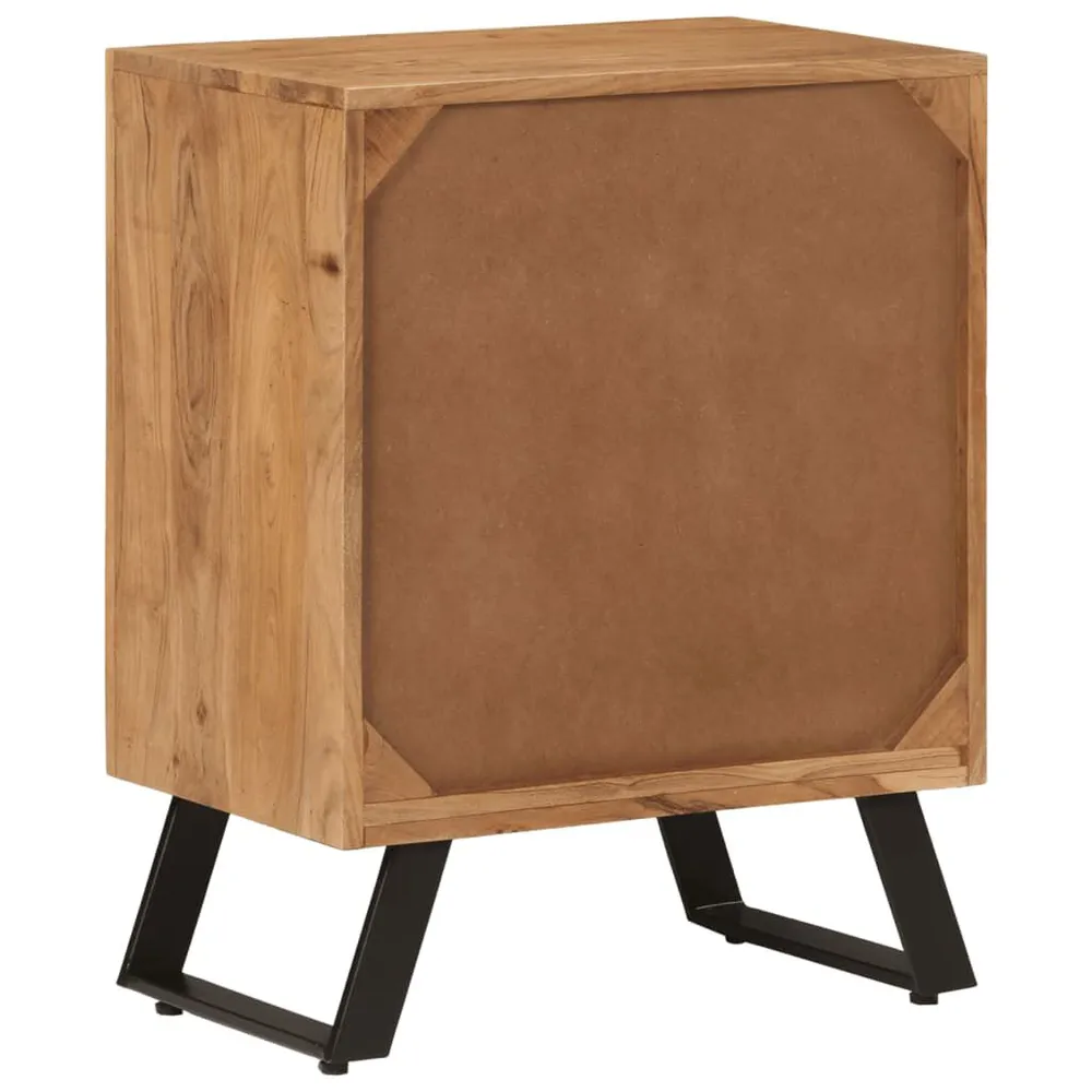 Credenza con 2 Ante 55x36x72 cm Legno Massello di Acacia