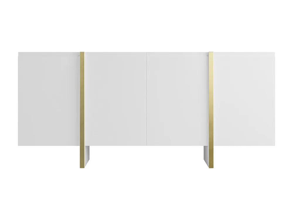 Credenza con 4 ante MDF Bianco e Dorato LUVONIA Made Italy