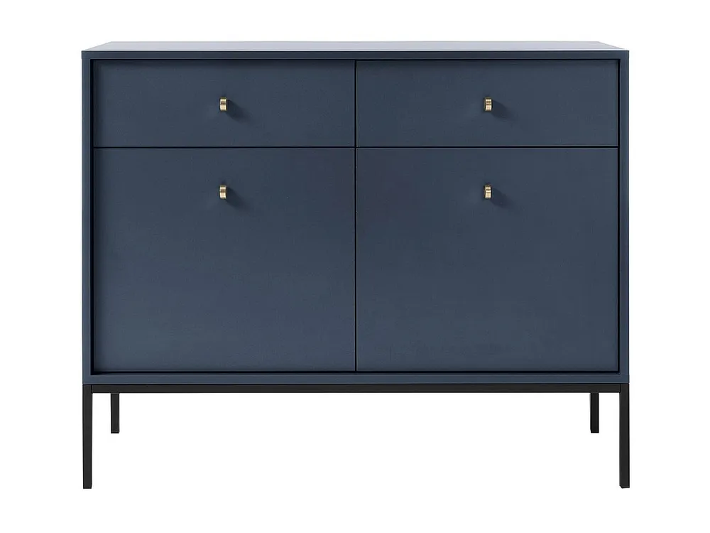 Credenza con 2 cassetti e 2 ante Blu notte BOGDAN Made Italy