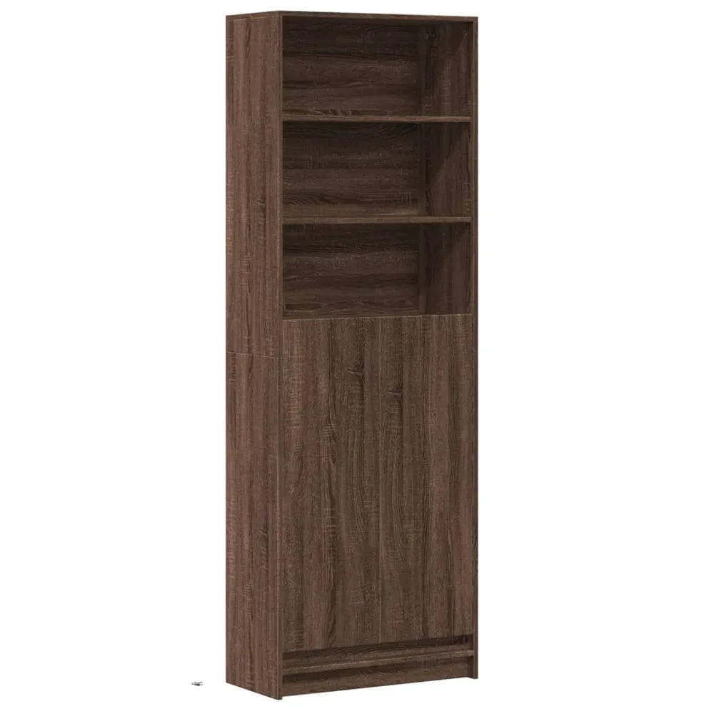 Credenza con LED Rovere Marrone 69x32,5x200 cm Truciolato