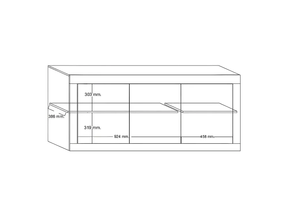 Credenza di design con 3 ante Bianco laccato COMETE Made Italy
