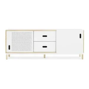 Credenza frassino e metallo bianco Kabino Normann Copenhagen - 162cm Antimacchia e Graffi