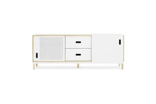 Credenza frassino e metallo bianco Kabino Normann Copenhagen - 162cm Antimacchia e Graffi