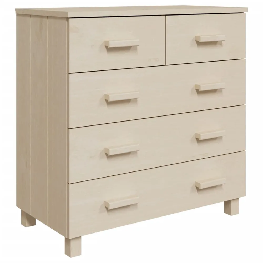 Credenza HAMAR ambra 79x40x80 cm Legno Massello di Pino