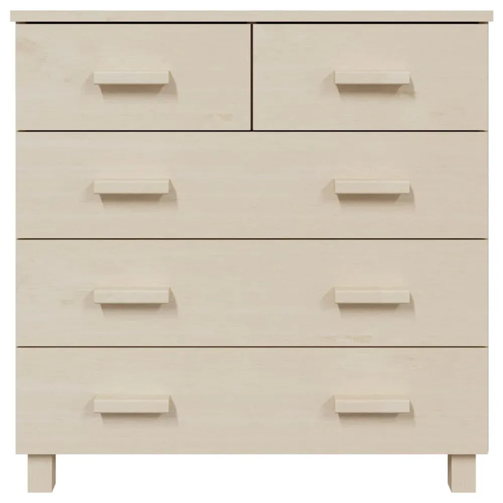 Credenza HAMAR ambra 79x40x80 cm Legno Massello di Pino