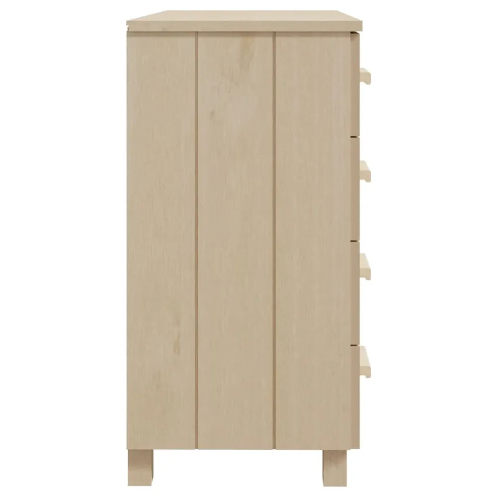 Credenza HAMAR ambra 79x40x80 cm Legno Massello di Pino