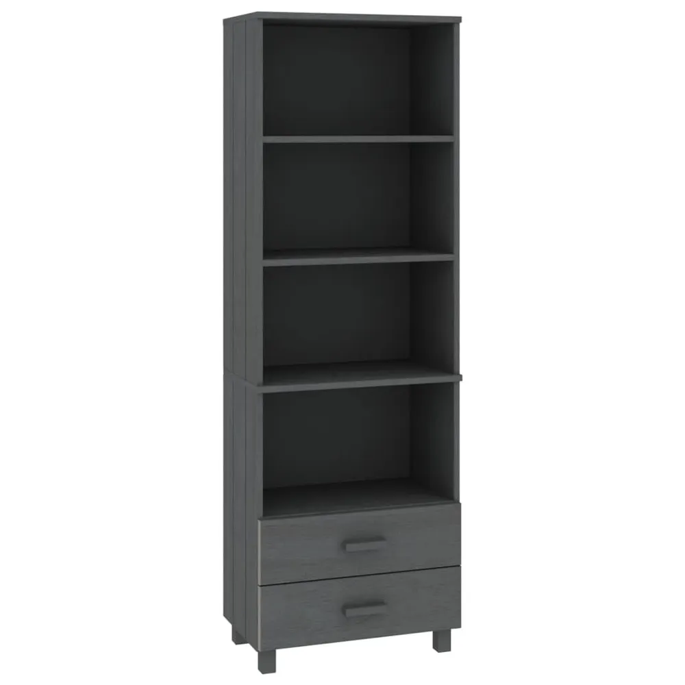 Credenza HAMAR Grigio Cupo 60x35x180 cm Legno Massello di Pino