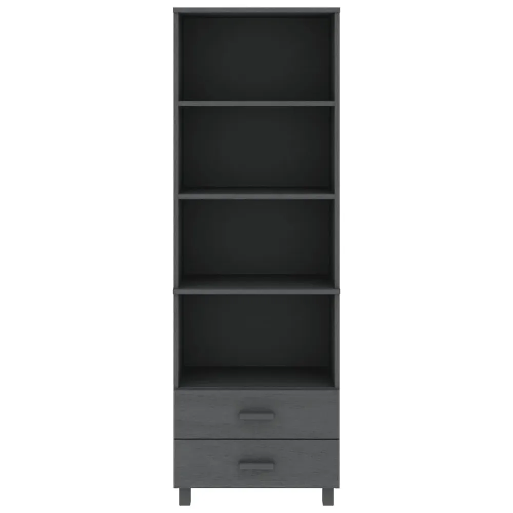 Credenza HAMAR Grigio Cupo 60x35x180 cm Legno Massello di Pino