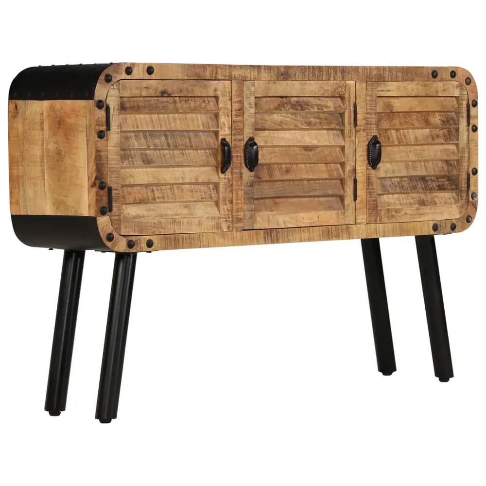 Credenza Legno Massello di Mango 120x30x76 cm Made Italy