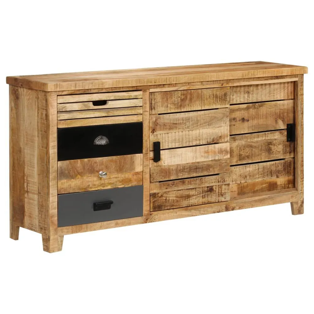 Credenza Legno Massello di Mango 160x40x80 cm per 6-8 Persone