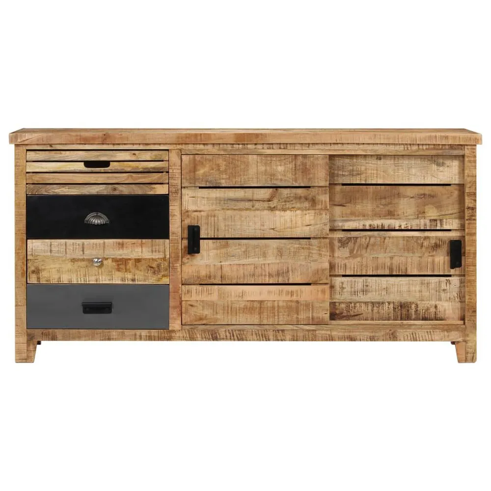 Credenza Legno Massello di Mango 160x40x80 cm per 6-8 Persone