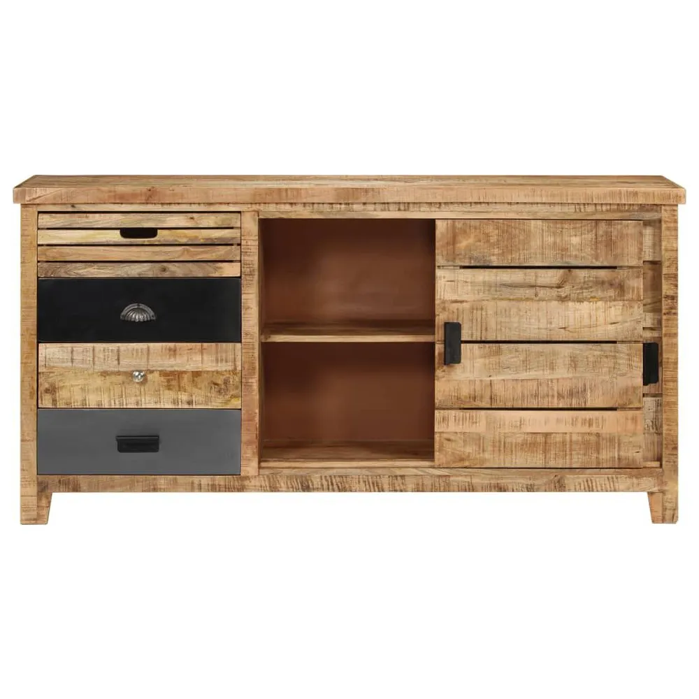 Credenza Legno Massello di Mango 160x40x80 cm per 6-8 Persone