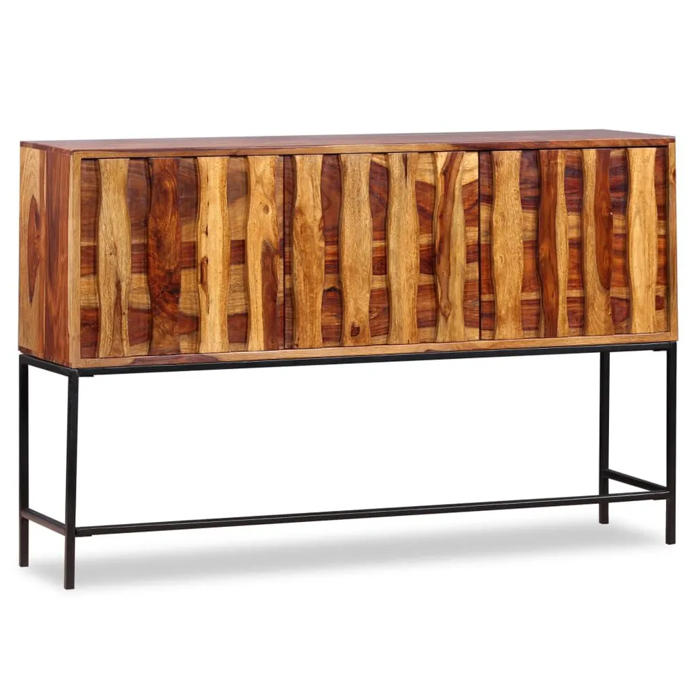 Credenza Legno Massello di Sheesham 120x30x80 cm