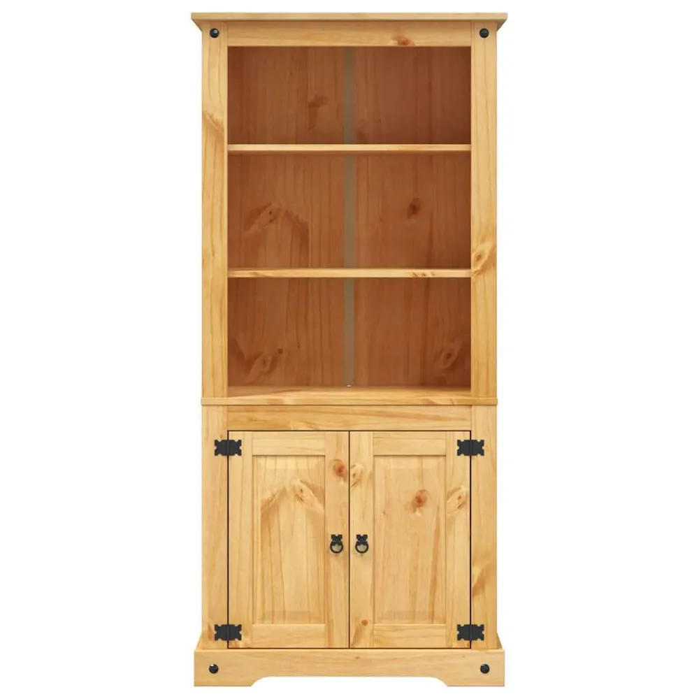 Credenza Legno di Pino Messicano Corona Range 80x40x170 cm con Cassetti Soft-Close