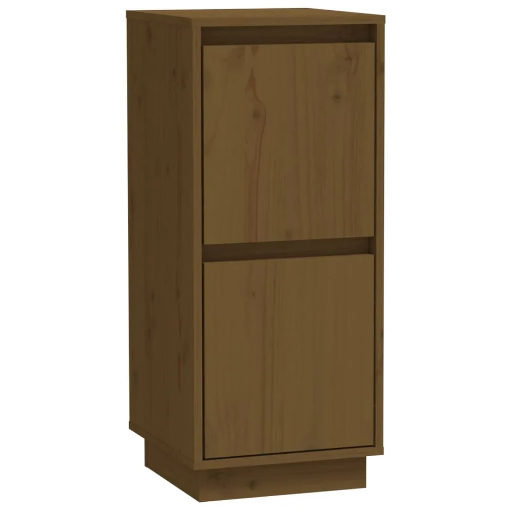 Credenza Marrone Ambra 31,5x34x75 cm Legno Massello di Pino